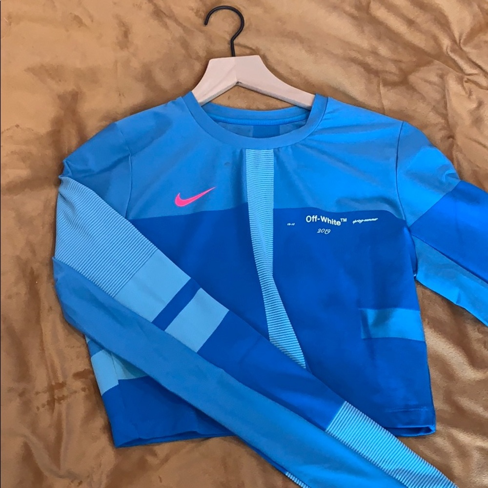 Off White x Nike Long sleeve crop top